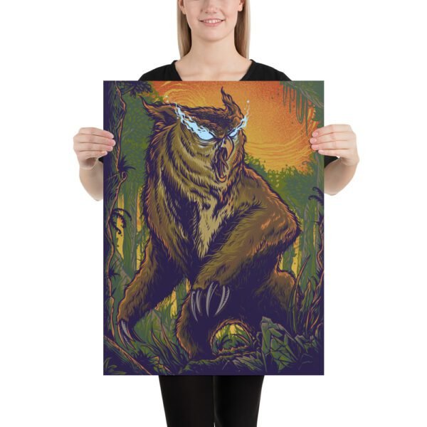 Raging Owlbear - Art print inspired to 5e Creatures
